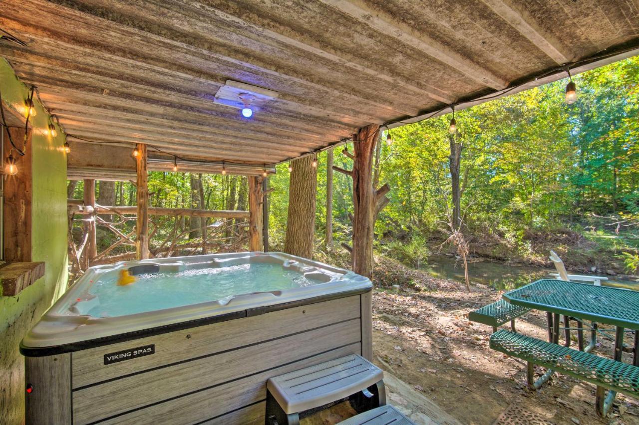 The Treehouse Cabin Creekside Home With Hot Tub! Summerville Εξωτερικό φωτογραφία